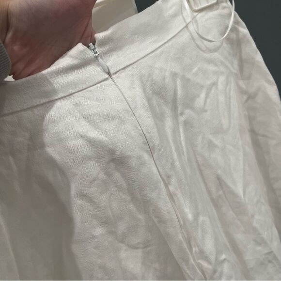 NEW Reformation Midi Maxi Skirt White Linen Maia size 2 - Picture 8 of 10
